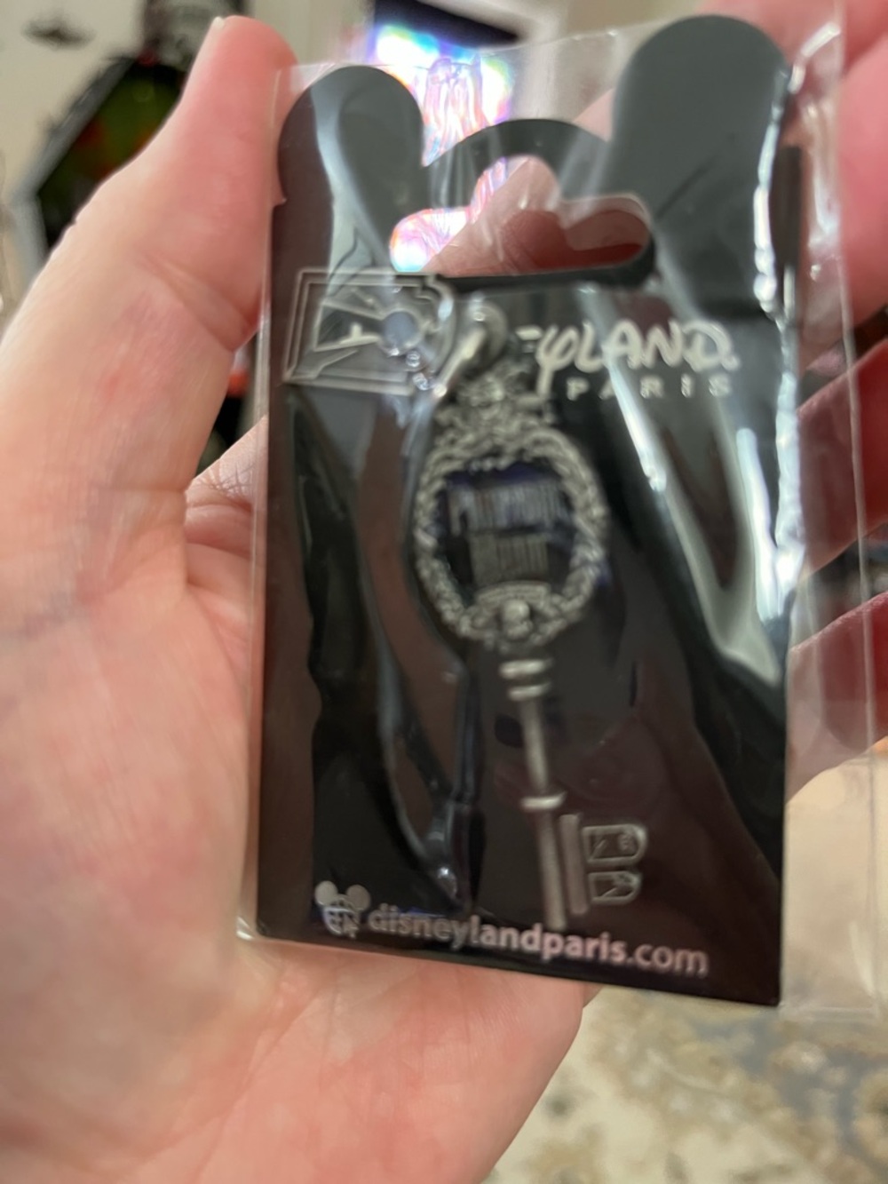 Disney Haunted Mansion Phantom Manor Key Pin - Black and Silver - Picture 2 of 5